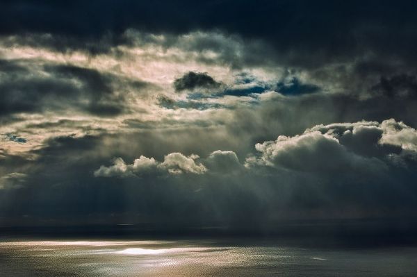 Canada-Nova Scotia-Cape Breton Island Storm clouds on Cabot Strait